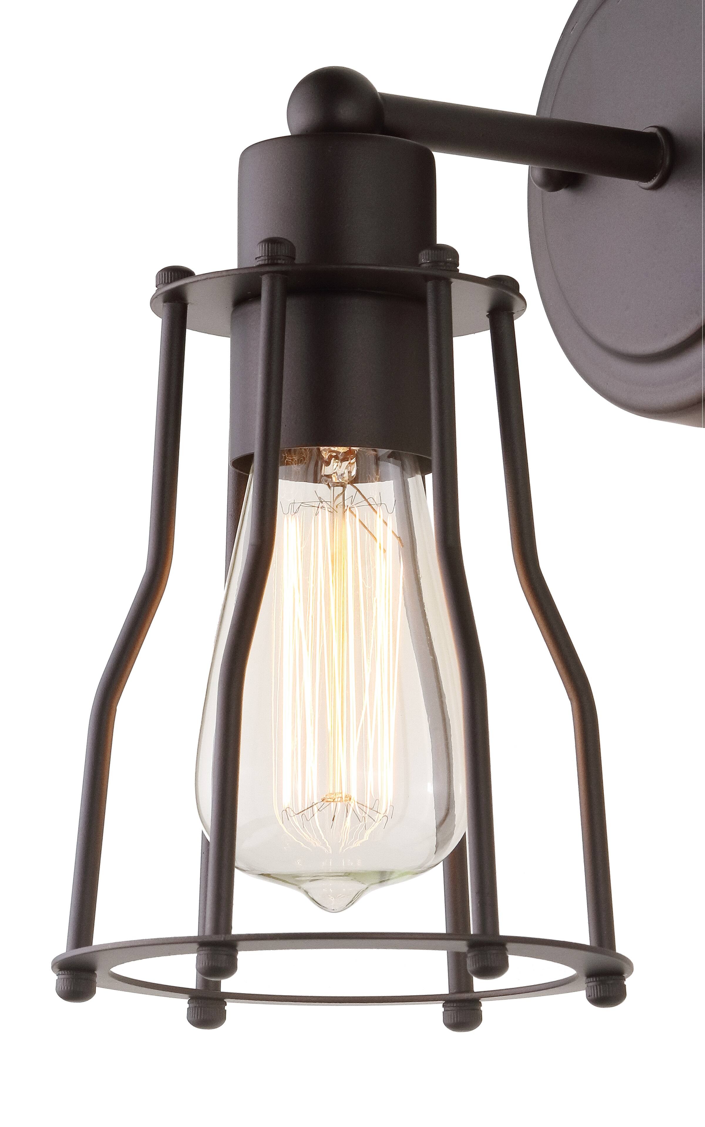 Alt View 4. Jonathan Y - Evelyn 5.13" 1-light Metal Vanity Light, Oil Rubbed Bronze - Oil Rubbed Bronze.