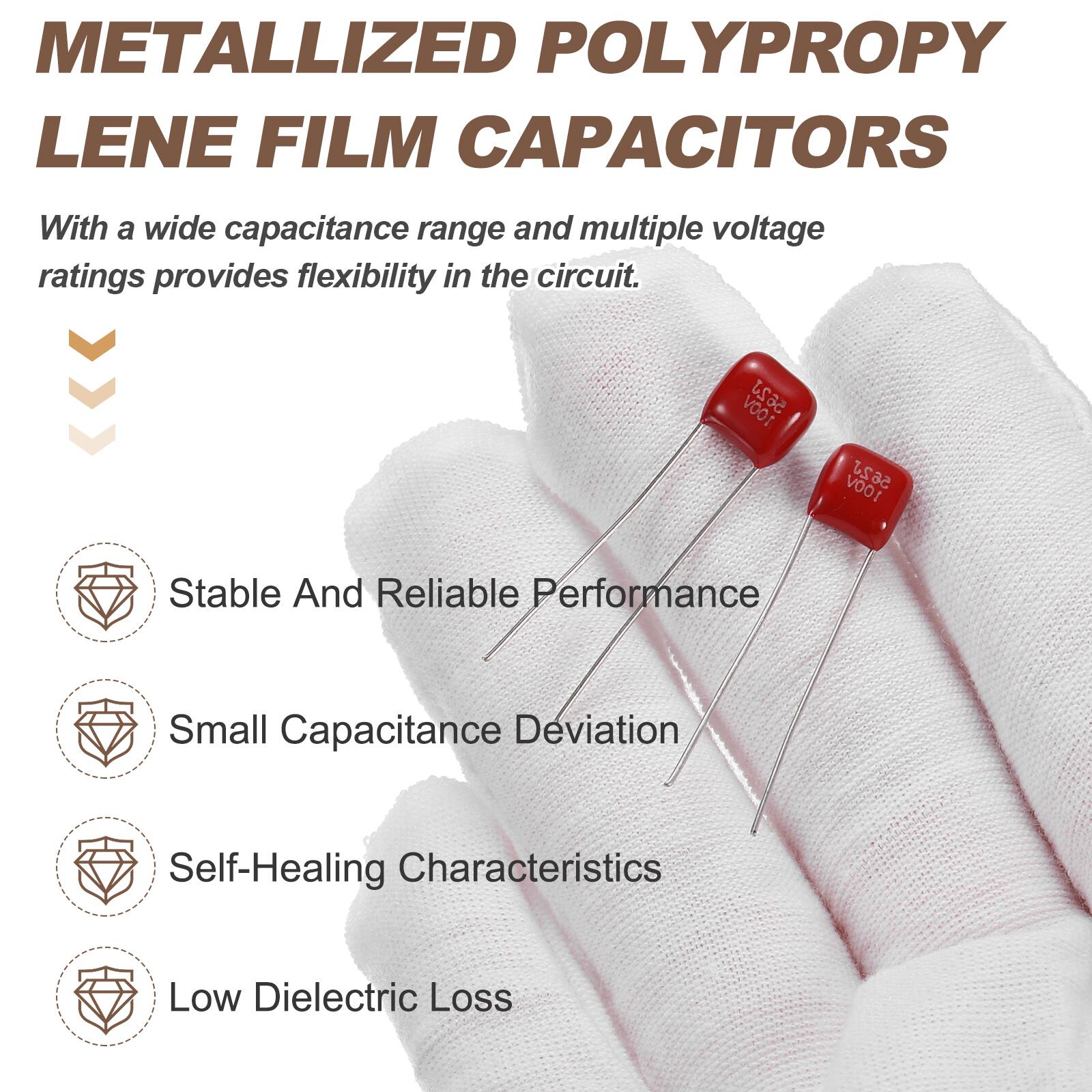 METALLIZED POLYPROPYLENE FILM CAPACITORS

With a wide capacitance range and multiple voltage ratings provides flexibility in the circuit.

- Stable And Reliable Performance
- Small Capacitance Deviation
- Self-Healing Characteristics
- Low Dielectric Loss