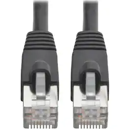 Tripp Lite - Cat6a Snagless Shielded STP Patch Cable 10G, PoE, Black M/M 1ft
