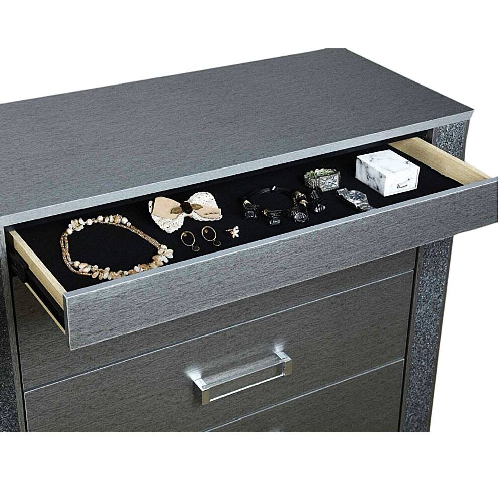 Left. Global Furniture USA - Logan Silver Dresser - Silver.