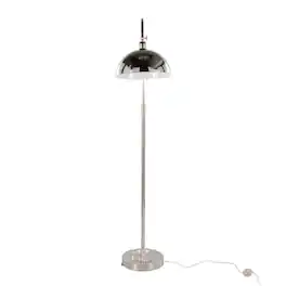 Loheer - Crystal Floor Lamp Polished Nickel Tall Standing Light for Bedroom - Clear,Nickel,White