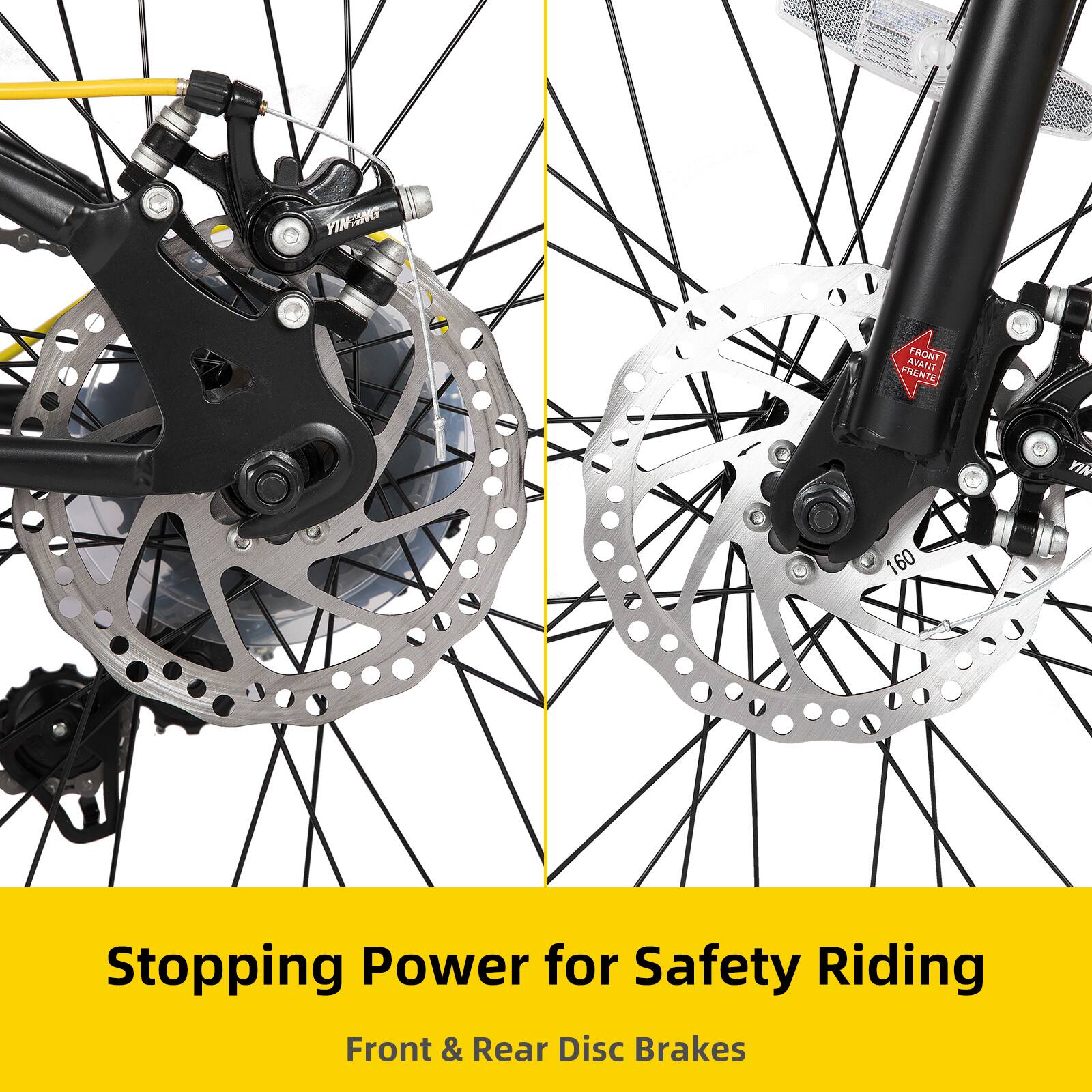 YINTING FRONT TRY FRENTE YIN 160  
Stopping Power for Safety Riding  
Front & Rear Disc Brakes