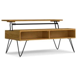 Simpli Home - Hunter 48 inch Wide Rectangle Industrial Lift Top Coffee Table - Oak Veneer