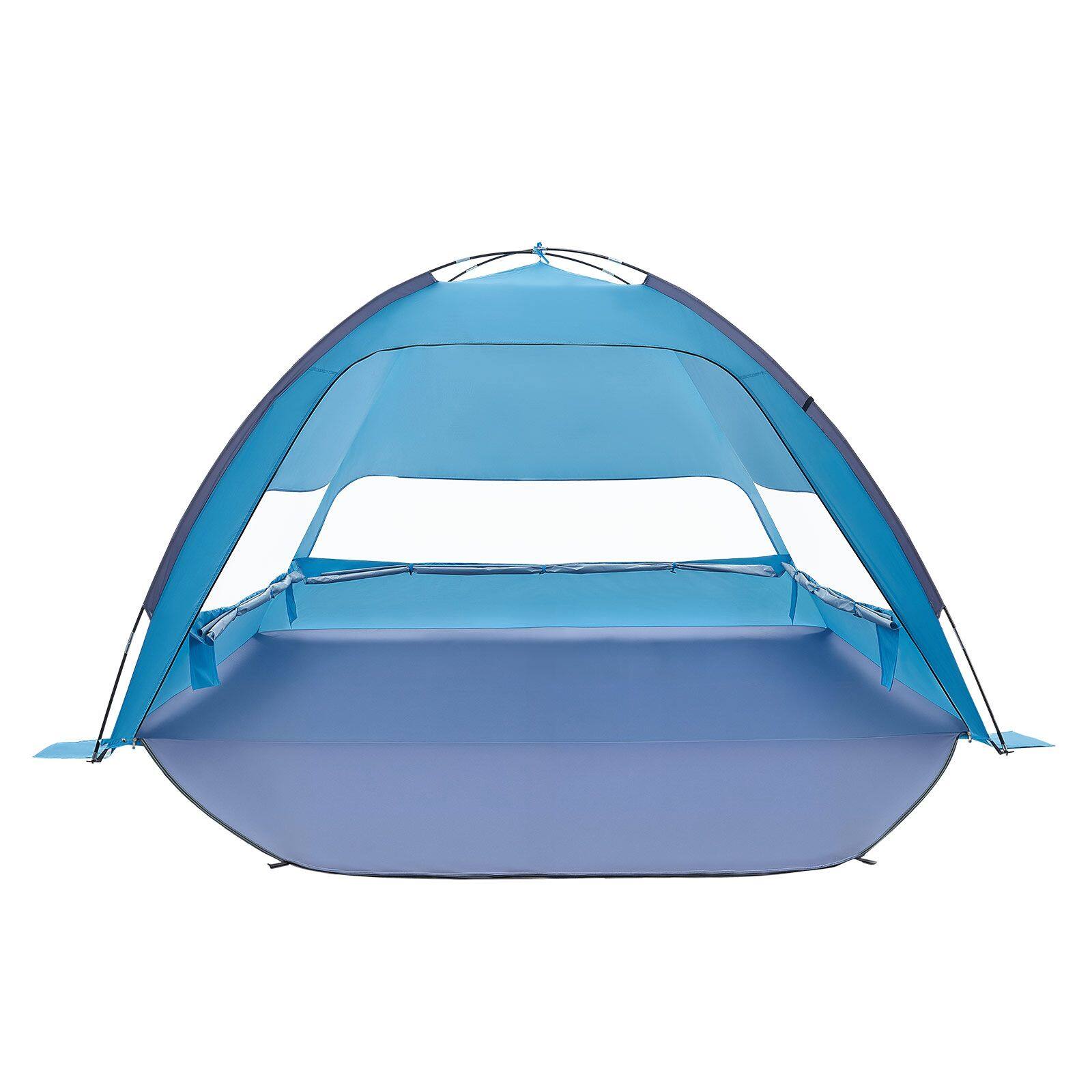 Alt View 7. Loheer - Beach Tent Sun Shelter for 6 Person, UPF 50+ Portable Sun Shade Canopy, Lightweight Easy Setup Beach Umbrella - Blue.