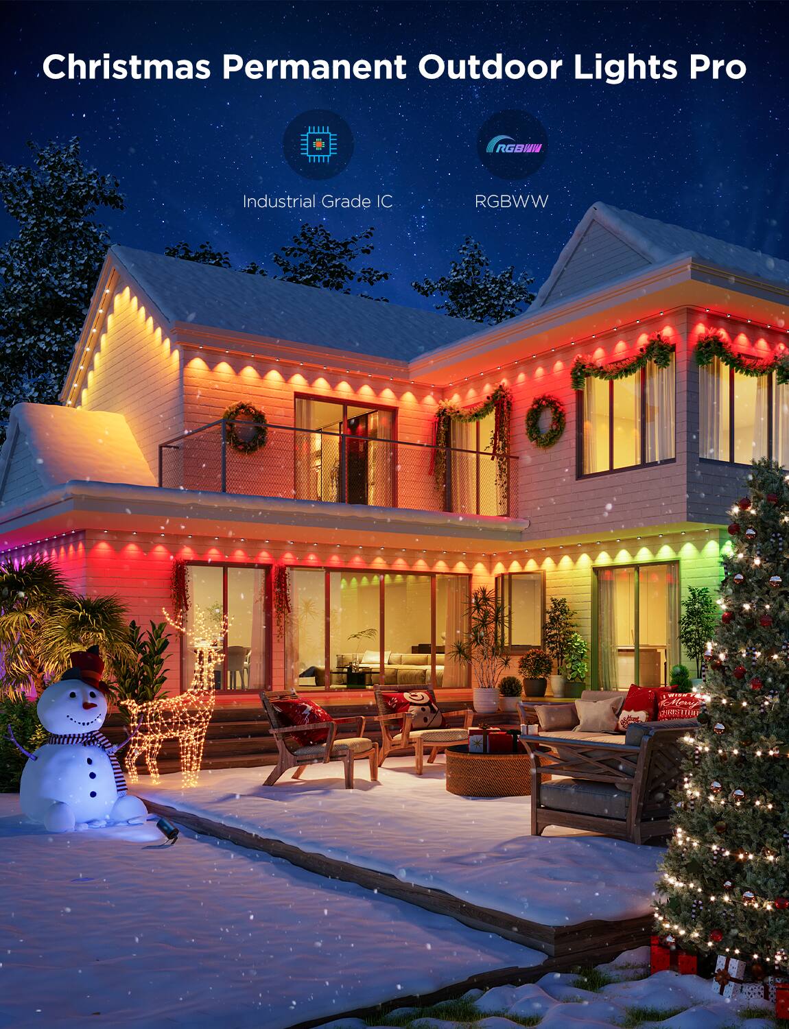 Christmas Permanent Outdoor Lights Pro  
Industrial Grade IC  
RGBWW