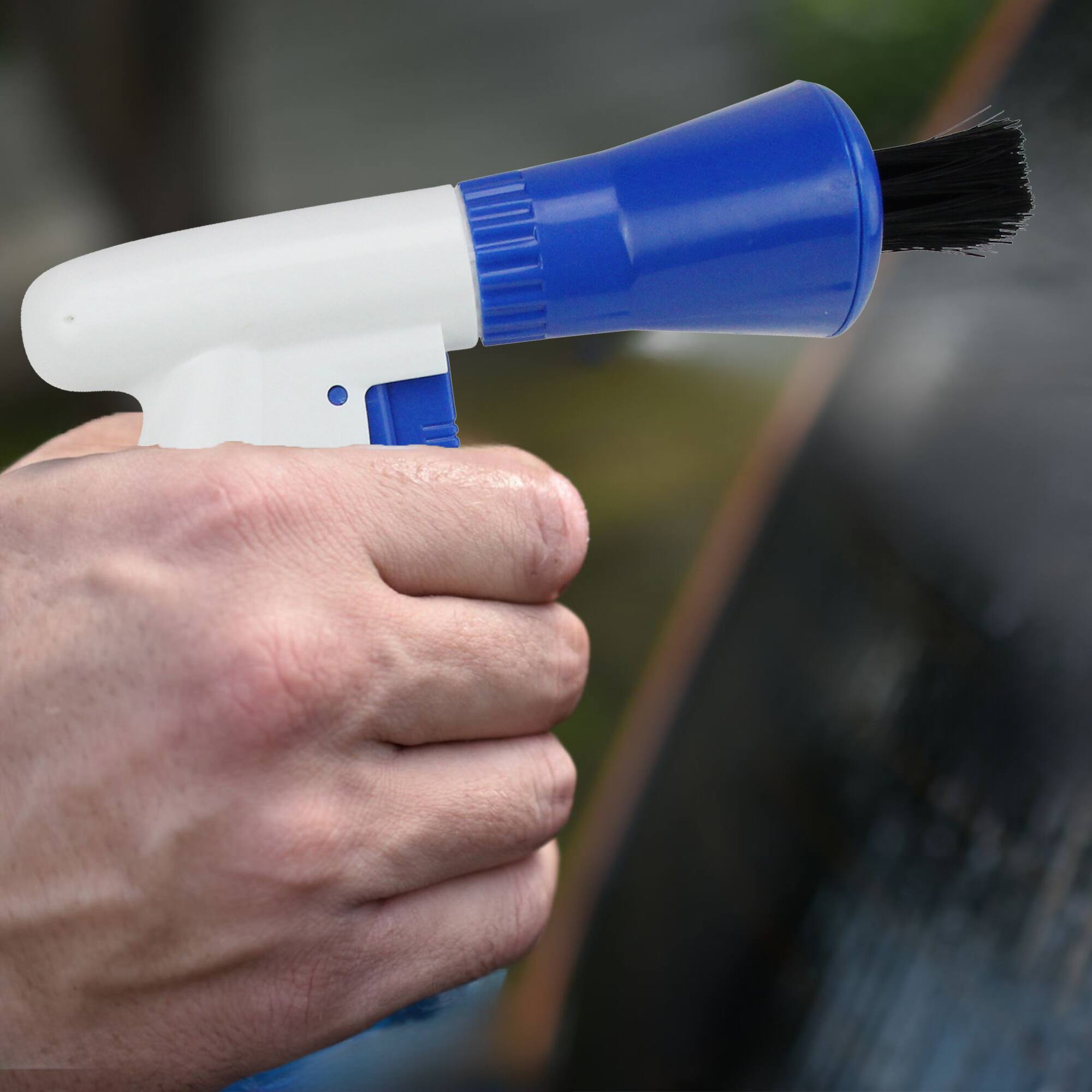 Alt View 3. Pool Central - 8" Swimming Pool Filter Cleaning Spray Brush Head - Blue.