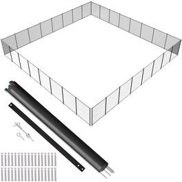 VEVOR - Pool Fence, 4 x 96 FT Pool Fences for Inground Pools, Removable Child Safety Pool Fencing, Easy DIY Installation - Black