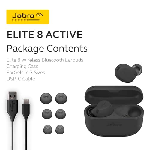 Jabra Elite 8 Active True Advanced Sports Wireless Earbuds Dark