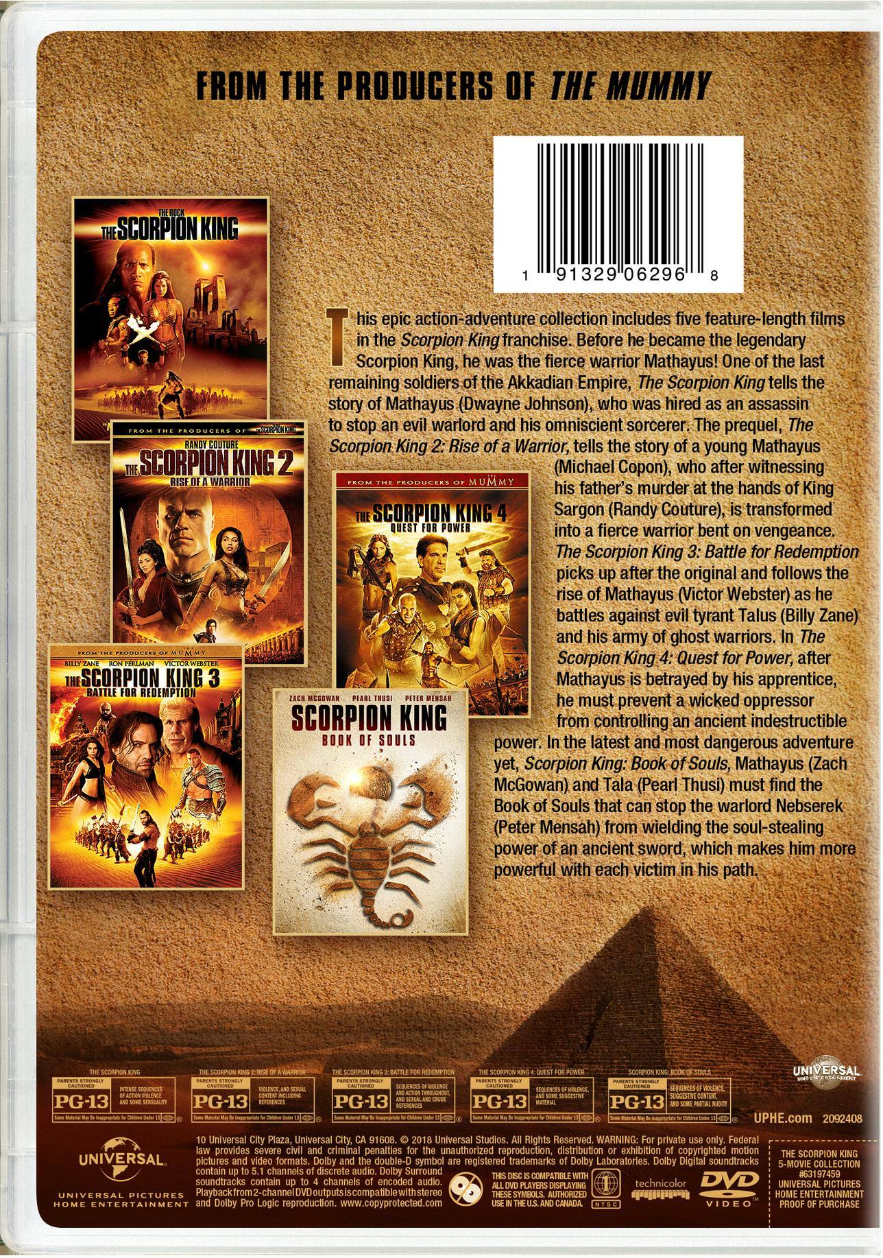 Angle. The Scorpion King: 5-movie Collection (DVD Set) [DVD].