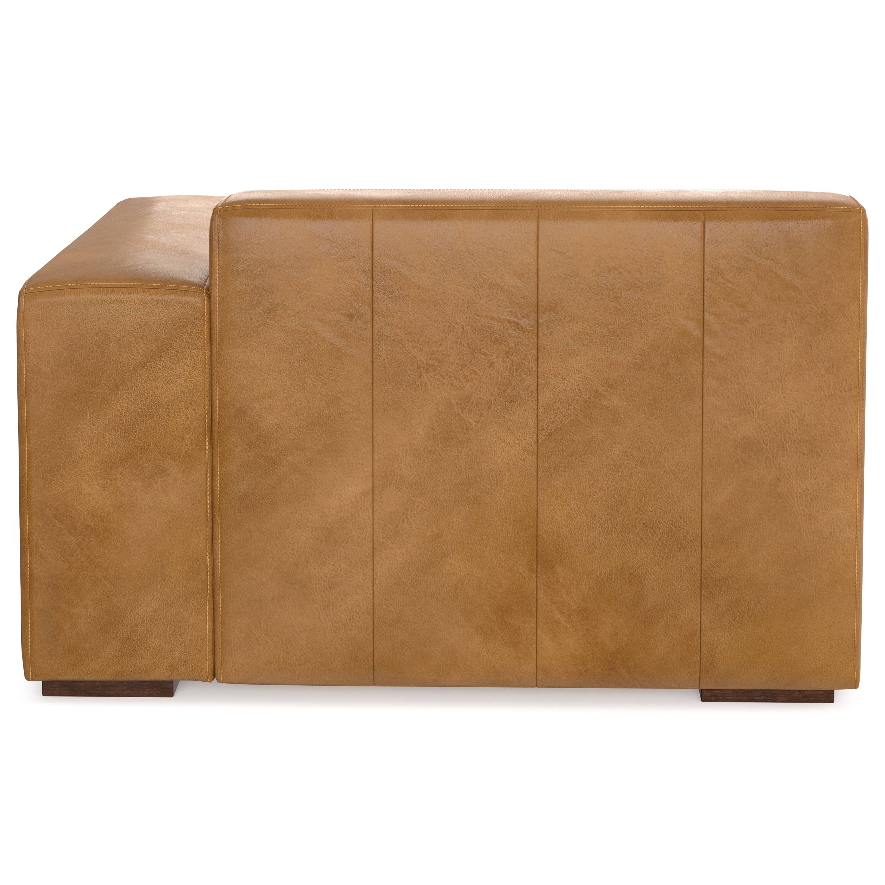 Back. Simpli Home - Rex Right-Arm Sofa Module in Genuine Leather - Sienna.