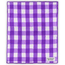 Logo Brands - Colorado Rockies 50'' x 60'' Buffalo Check Frosty Fleece Blanket - Multicolor