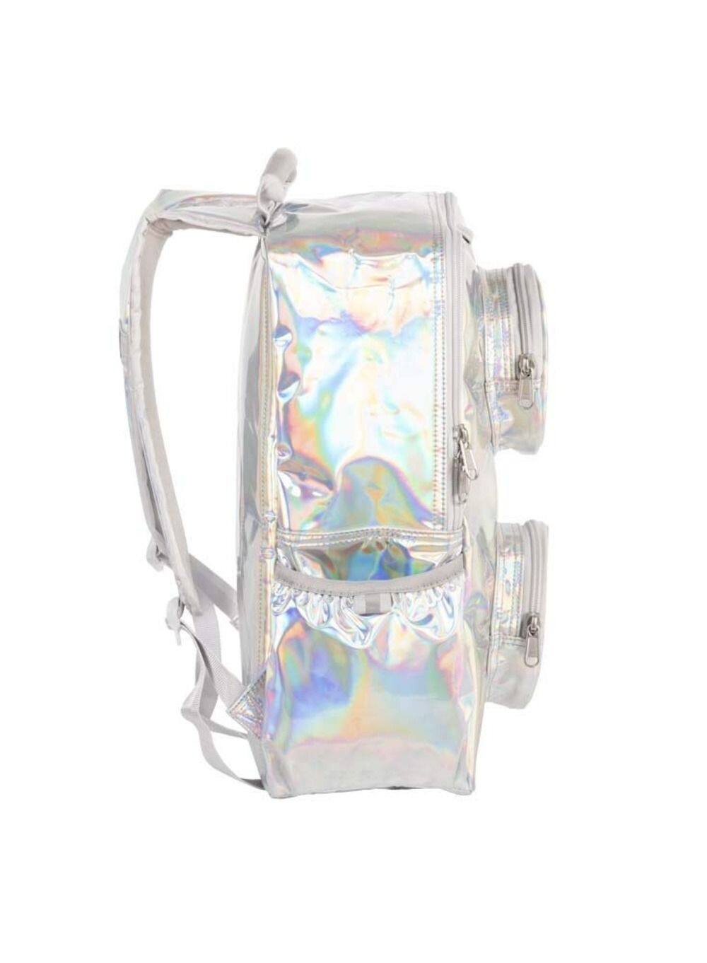 Alt View 1. Haiku - LEGO Brick Backpack - Silver.