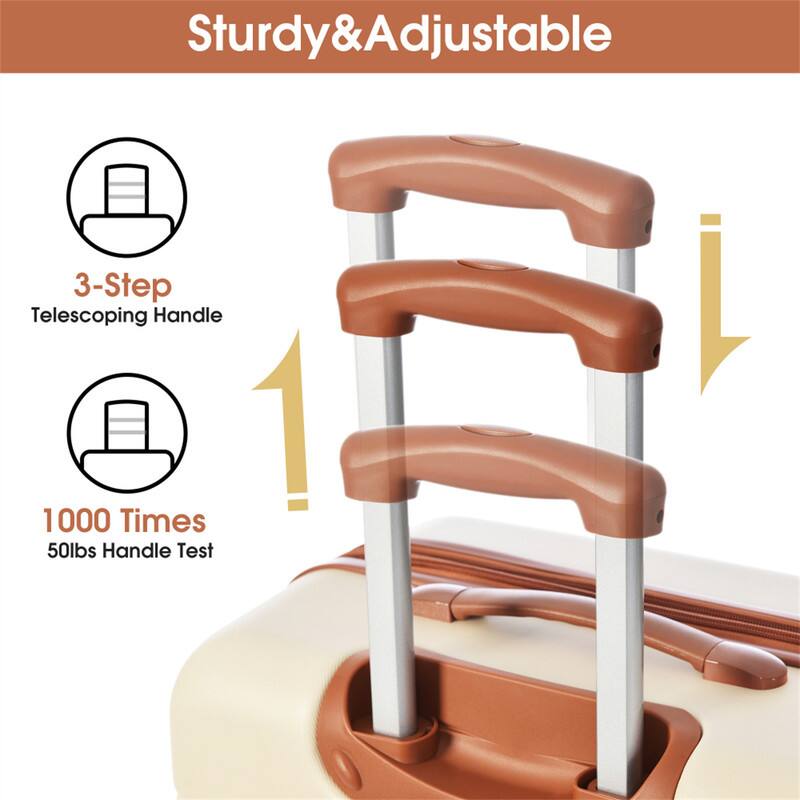 Sturdy & Adjustable  
3-Step Telescoping Handle  
1000 Times 50lbs Handle Test