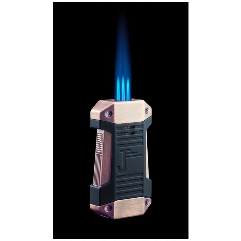 Back. Prestige - Galleon Triple Flame Torch Lighter (Copper) - Copper & Black Finish.