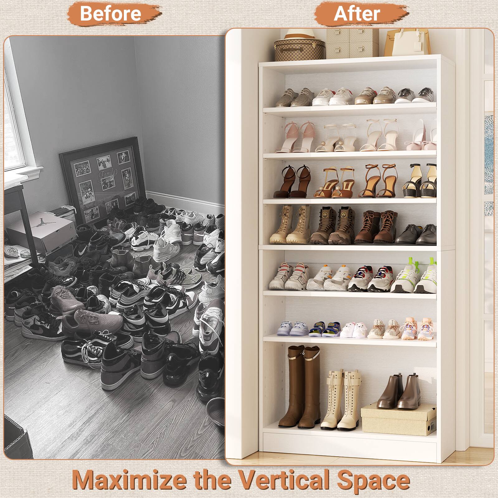 Before After Maximize the Vertical Space