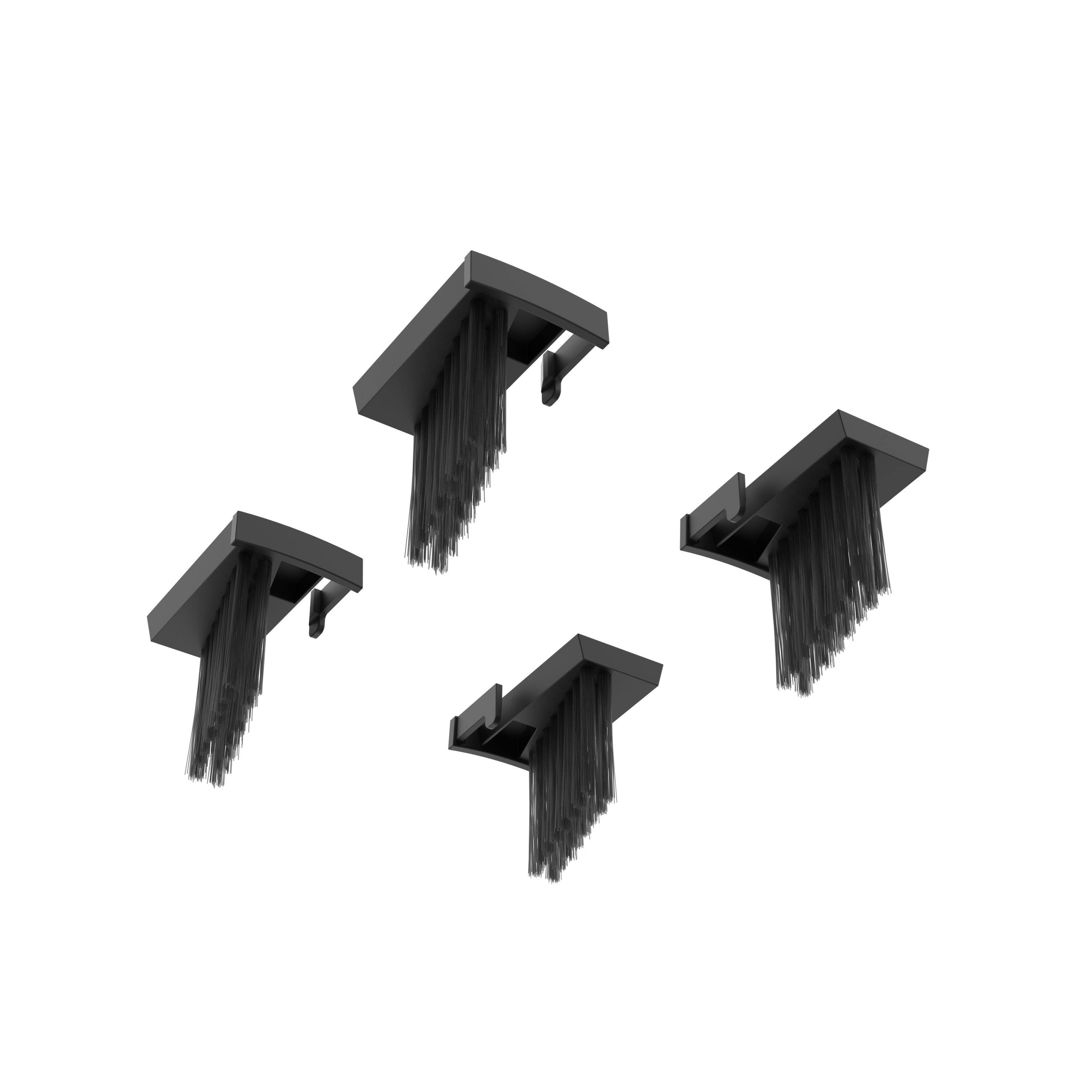 Left. WORX - Worx WA0945 Wheel Cleaning Brush Attachment for Landroid Vision Cloud 4WD Robotic Lawn Mowers (4 pcs) - Black.