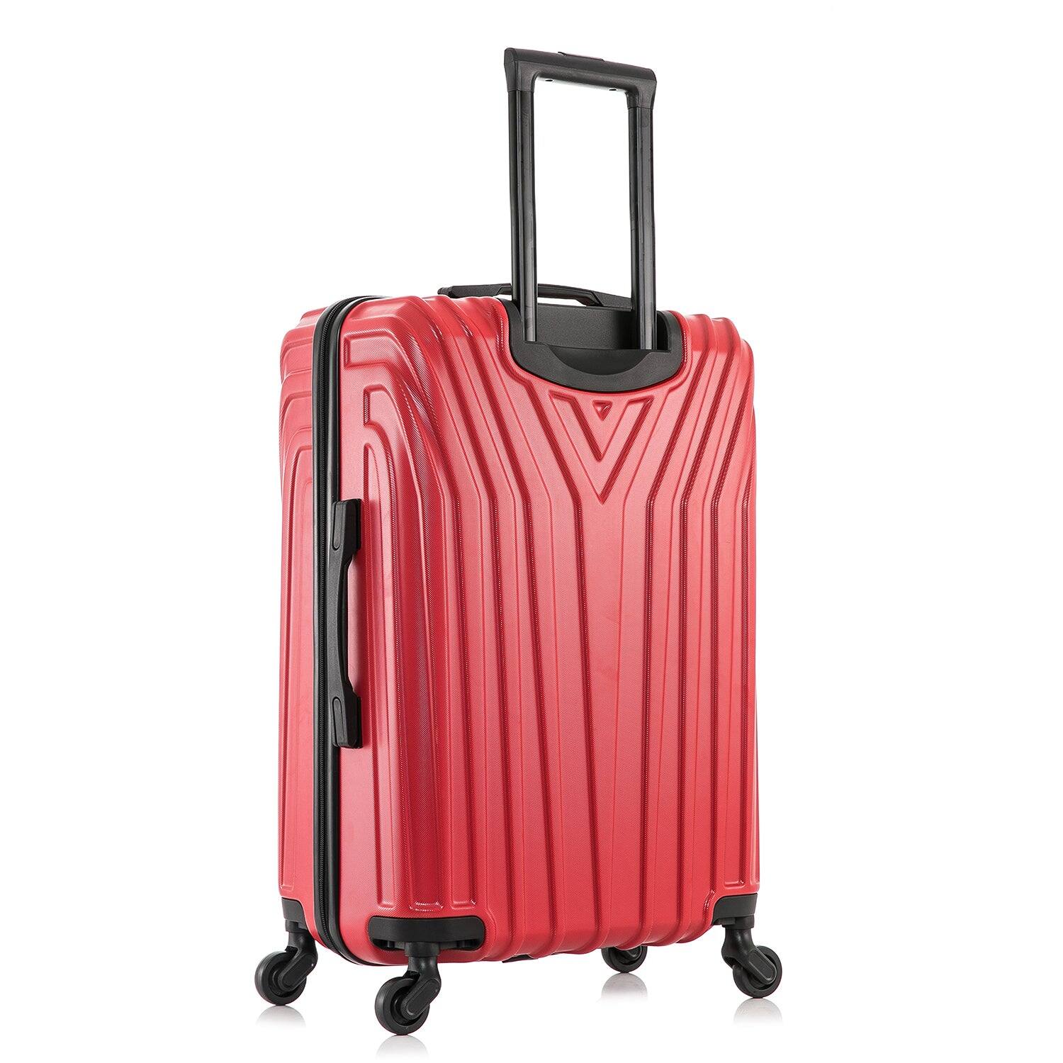 Alt View 1. InUSA - Vasty Lightweight Hardside Spinner Luggage 24" - RED.