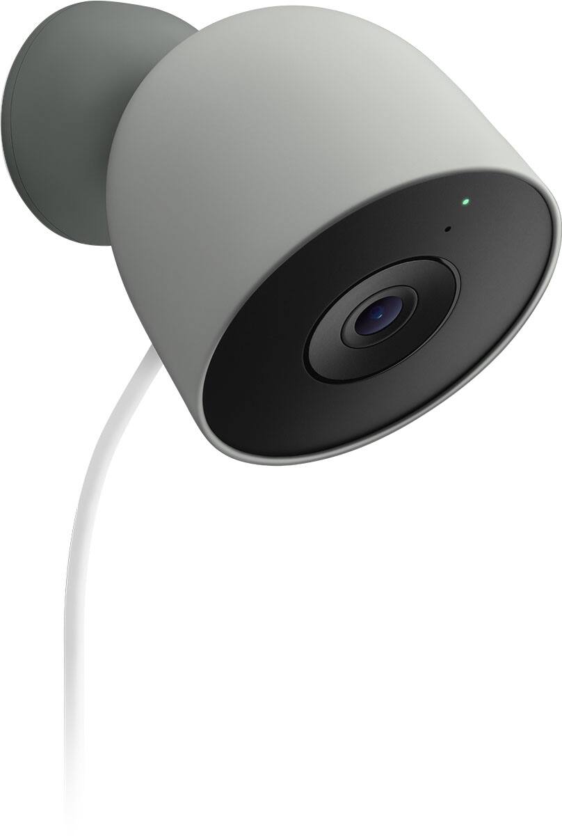 Alt View 1. Google - Nest Cam Outdoor (wired, 2nd gen) - 2K Video and Gemini - 1-Pack - Hazel.