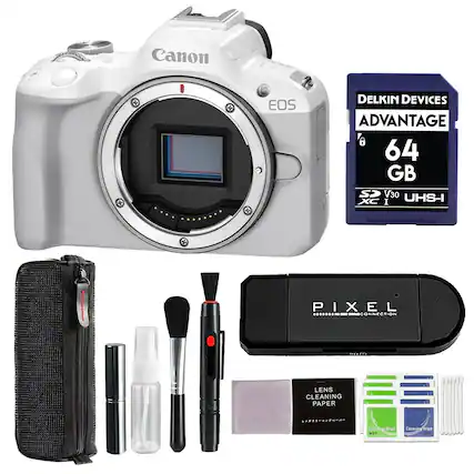 Canon EOS DELKIN DEVICES ADVANTAGE 64 GB SP V30 UHS-I XC I PIXEL CONNECTION LENS CLEANING PAPER Chealtos Wipe WET Cleaning Wipe
