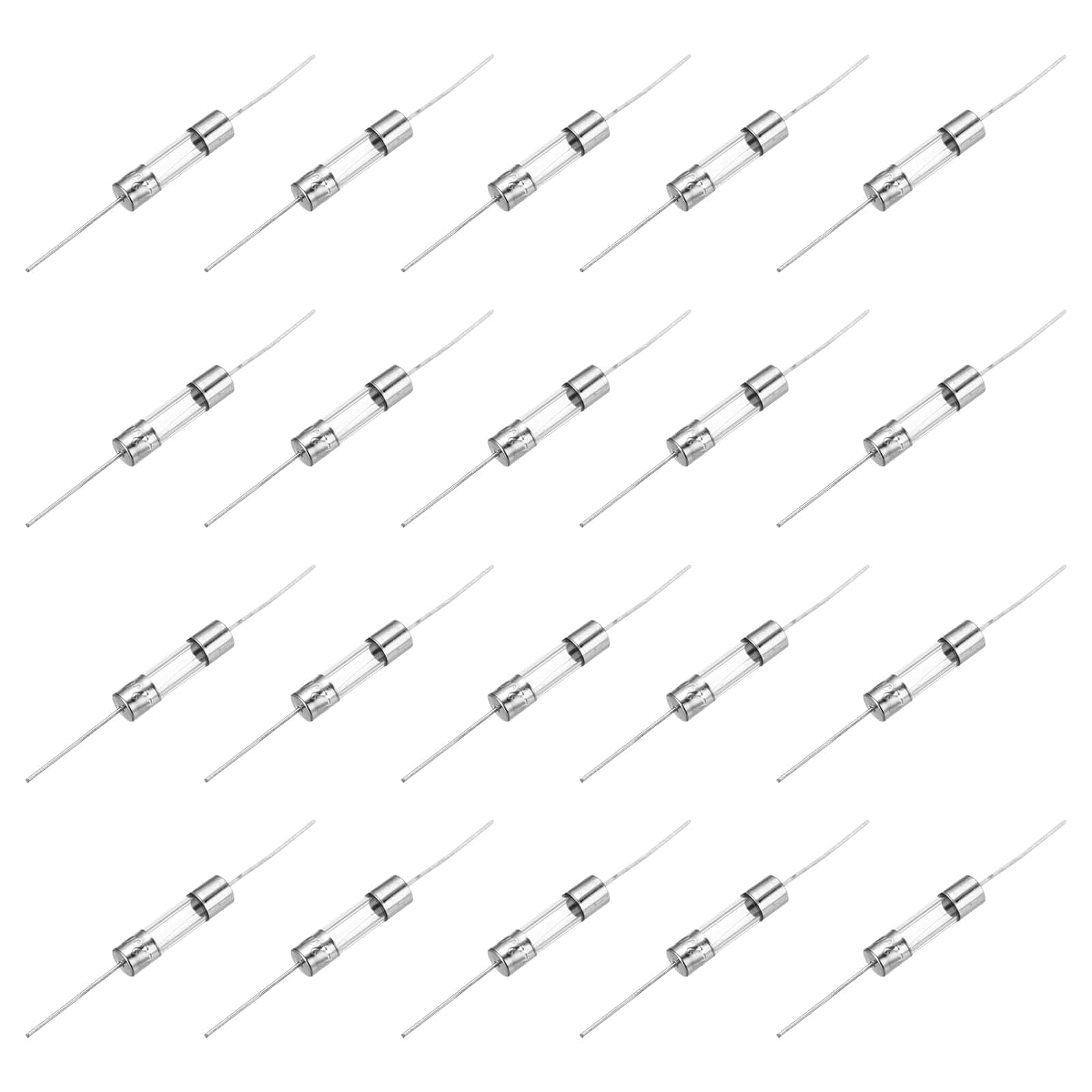 Unique Bargains - 20pcs Glass Tube Fuses, Axial-with Lead Wire 5x20mm 4A 250V for Replacing or Repairing Many Home Electronics (F4A)