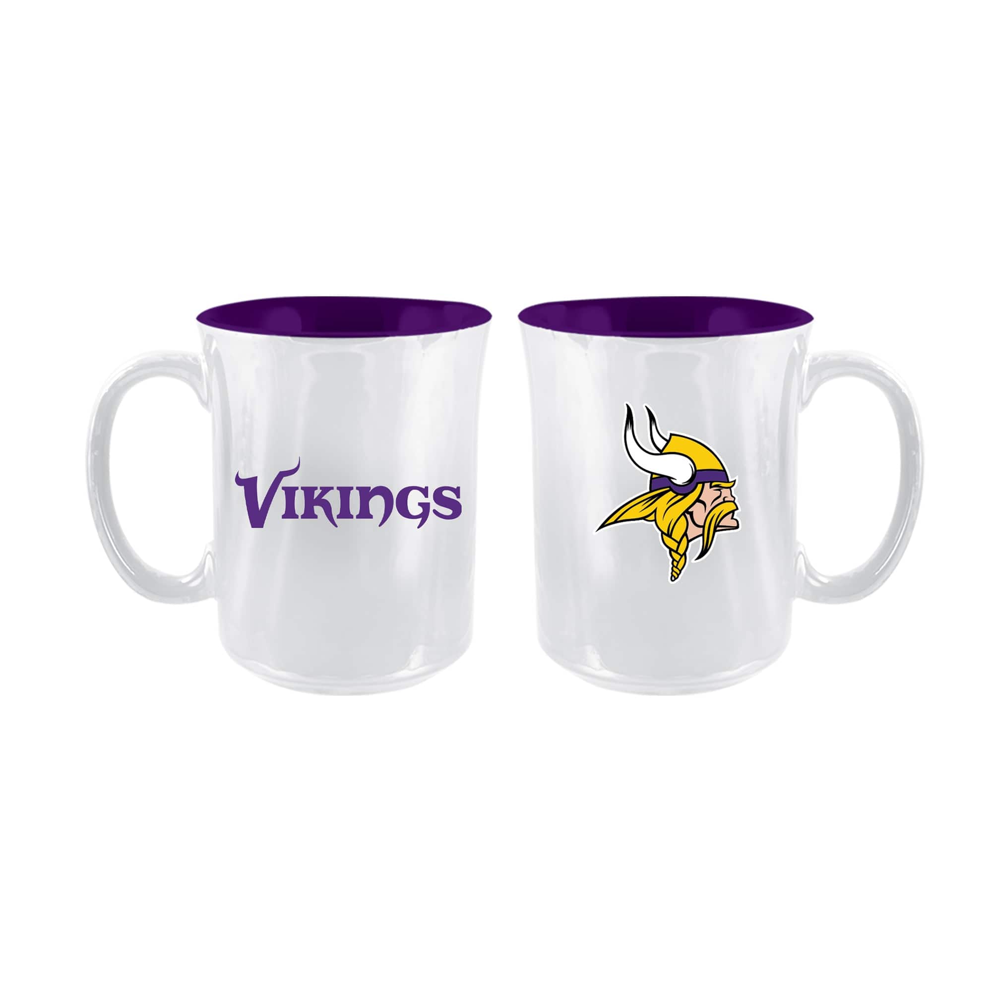 The Memory Company - Minnesota Vikings 2-Pack 15oz. Iridescent Ceramic Mug Set - Multicolor
