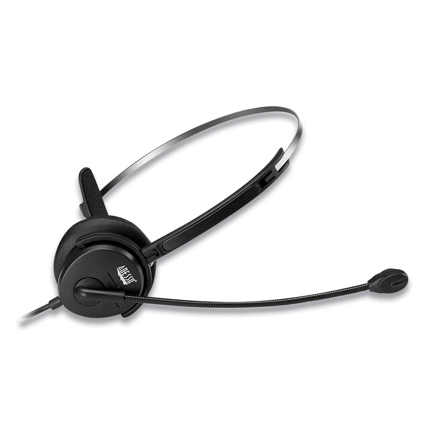 Alt View 2. Adesso - Adesso XTREAM P1 Xtream P1 Monaural Over the Head Headset with Microphone - Black - Black.