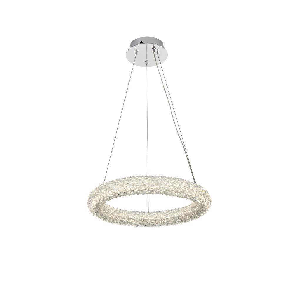 Alt View 1. Elegant Lighting - Bowen 18 inch Adjustable LED Chandelier in Chrome - Chrome.