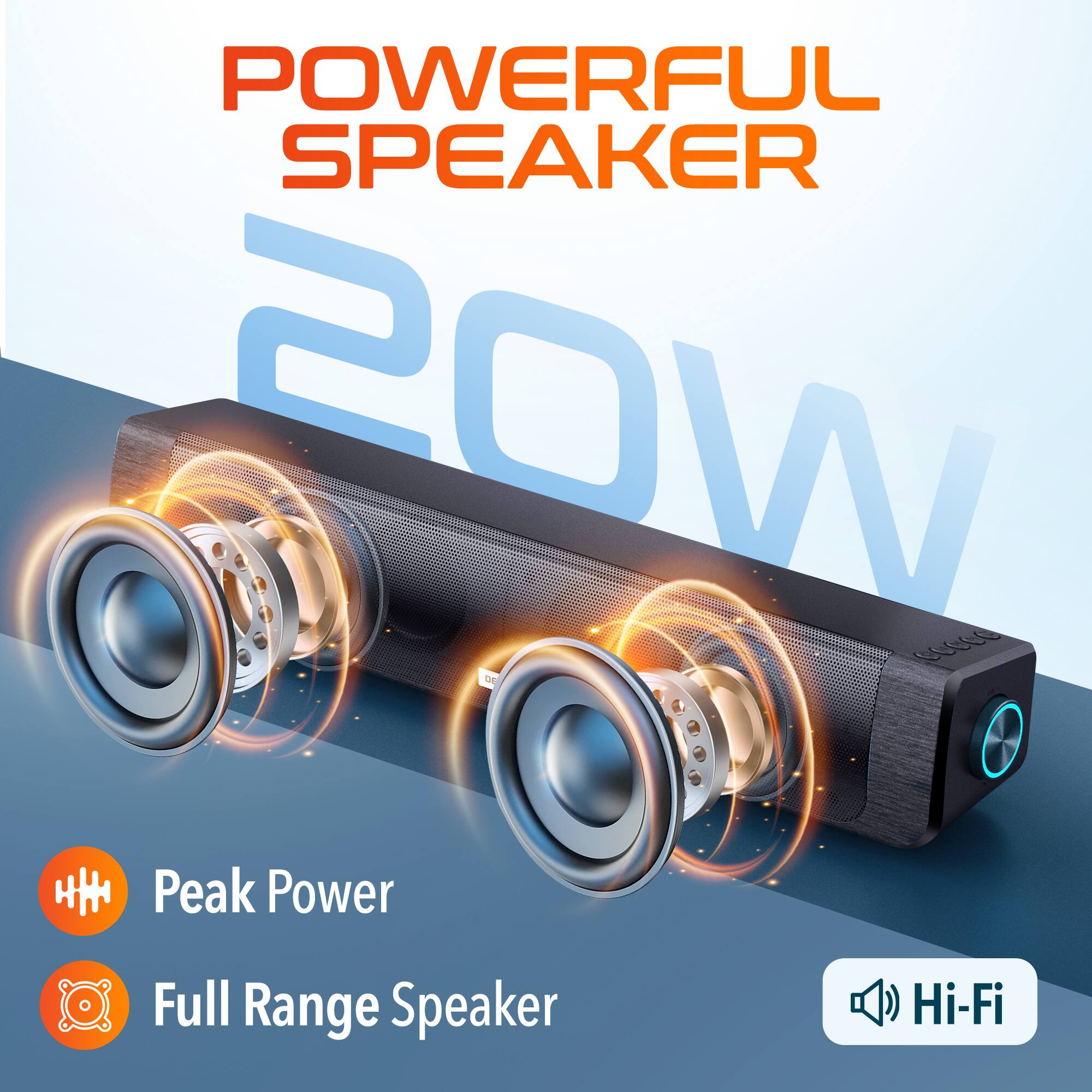 POWERFUL SPEAKER 20W Peak Power Full Range Speaker Hi-Fi