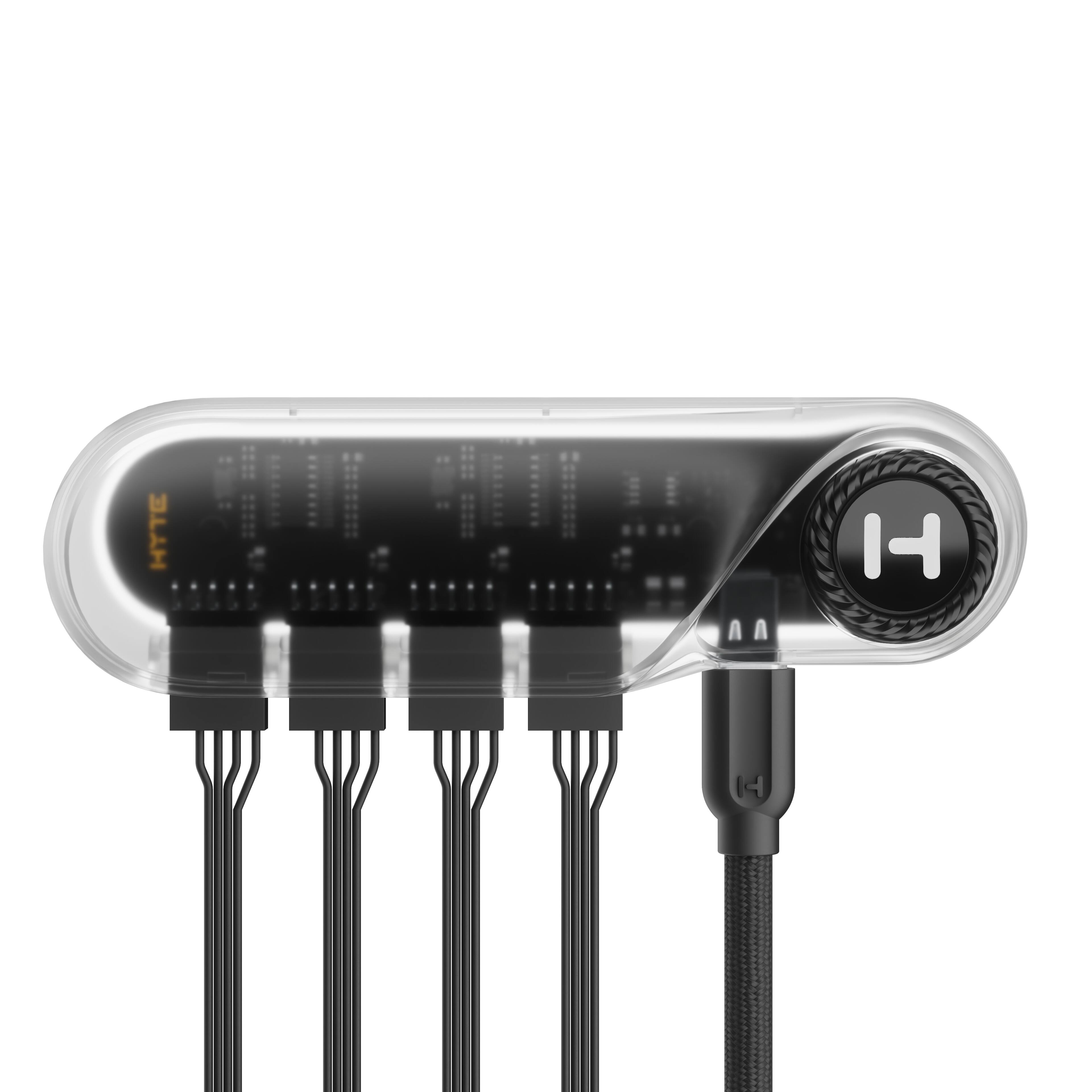 Alt View 3. HYTE - HYTE Powered USB Hub - Modern Internal Expansion - Crystal - Crystal.