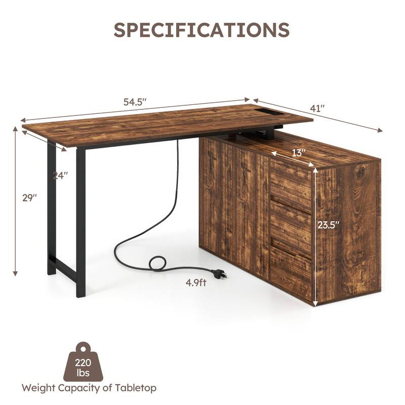SPECIFICATIONS

- 54.5" (length)
- 41" (width)
- 13" (height of the cabinet)
- 24" (height of the legs)
- 29" (depth of the legs)
- 23.5" (depth of the cabinet)
- 4.9ft (overall height)
- 220 lbs (Weight Capacity of Tabletop)