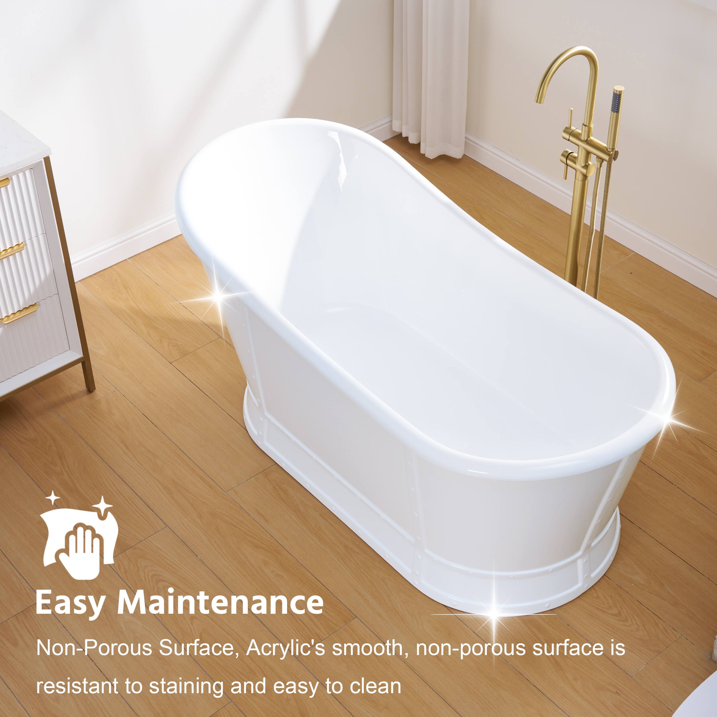 Easy Maintenance

Non-Porous Surface, Acrylic's smooth, non-porous surface is resistant to staining and easy to clean