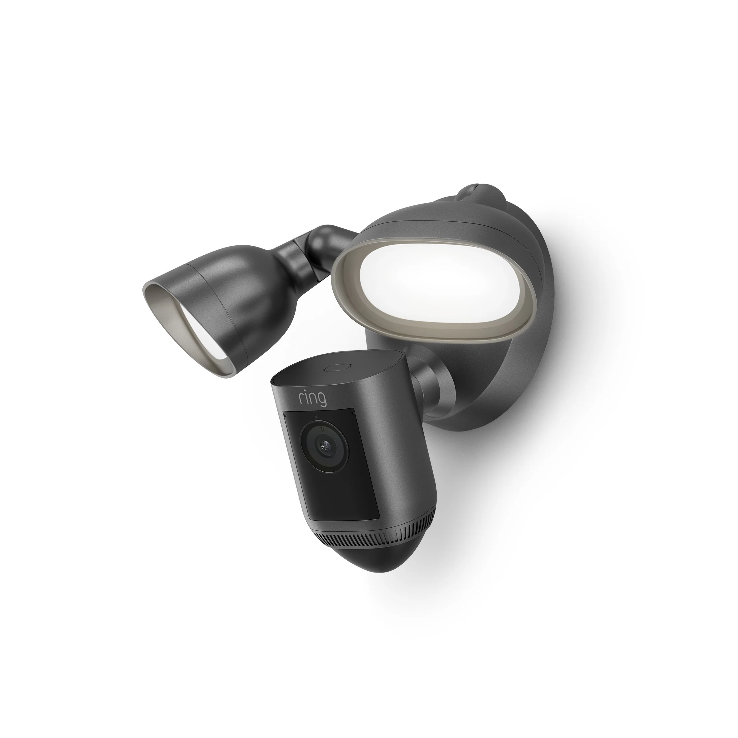 Floodlight Cam Pro with 2K Video and Ring Vision, 2 LED Lights, Dual Band Wi-Fi, and 3D Motion Detection - Graphite
