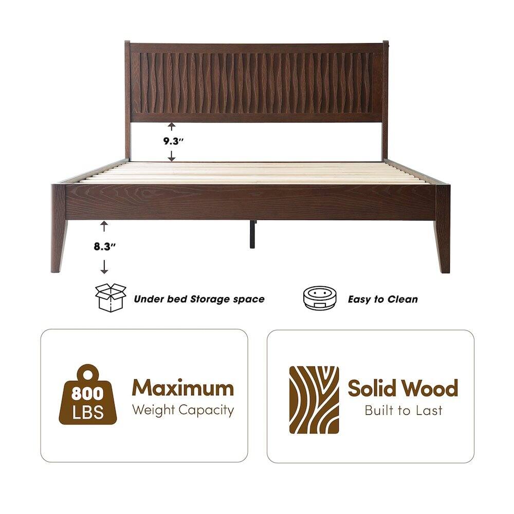 9.3" 8.3" Under bed Storage space Easy to Clean 800 Maximum LBS Weight Capacity Solid Wood Built to Last