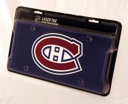 Rico Industries - Montreal Canadiens NHL Logo Mirror Look LASER License Plate - Multi