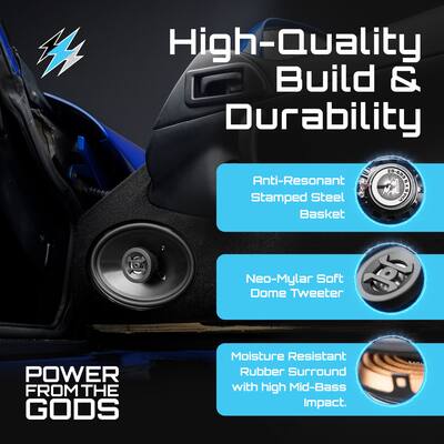 Hifonics Zeus 800 Watt 6 x 9 Inch 3 Way Car Audio Coaxial Speakers Hifonics Zeus 800 Watt 6 x 9 Inch 3 Way Car Audio Coaxial Speakers