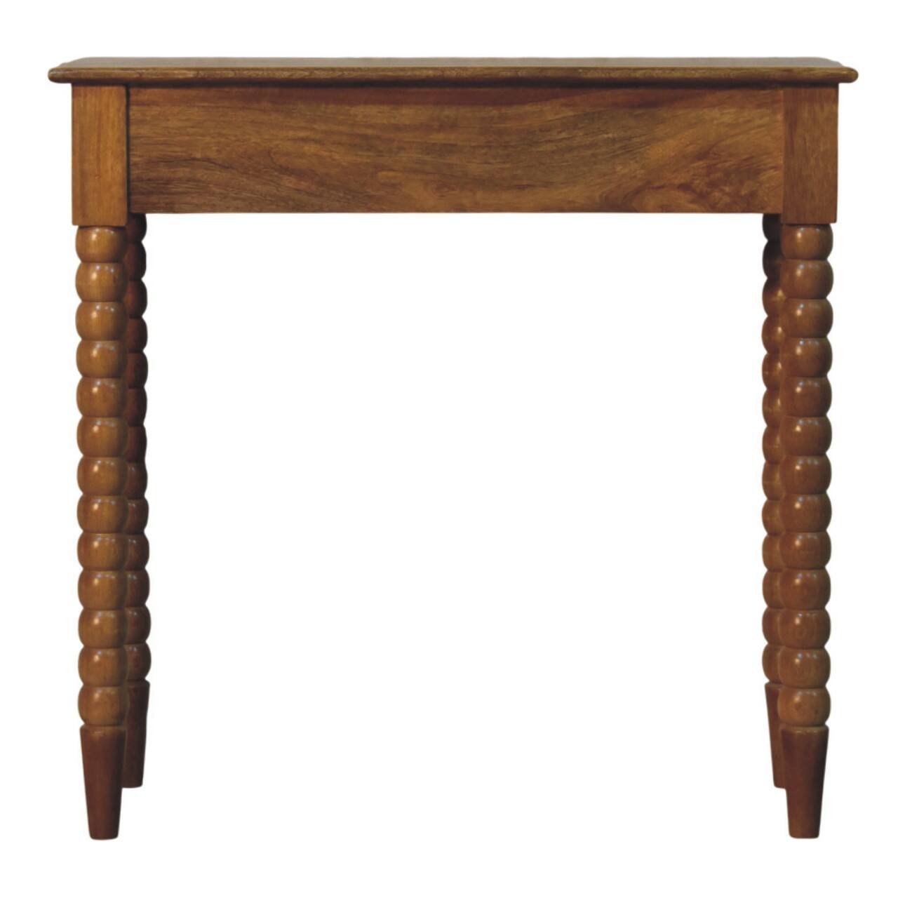 Alt View 6. Artisan Furniture - Artisan Furniture Solid Wood Amber Oak Spindle Console Table, 1 Drawer, Brown - Brown.