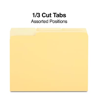 1/3 Cut Tabs  
Assorted Positions