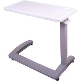 Carex - Overbed Table And Rolling Bedside Hospital Table - White/Gray