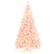 Front. Costway - 7.5FT Pre-Lit Snow Flocked Christmas Tree 1100 Tips with 450 Lights & 8 Modes - Pink.