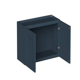 Boyel Living - 30-in W x 18-in H x 12-in D Shaker RTA Kitchen Wall Cabinet with Soft-Close - Charcoal Blue