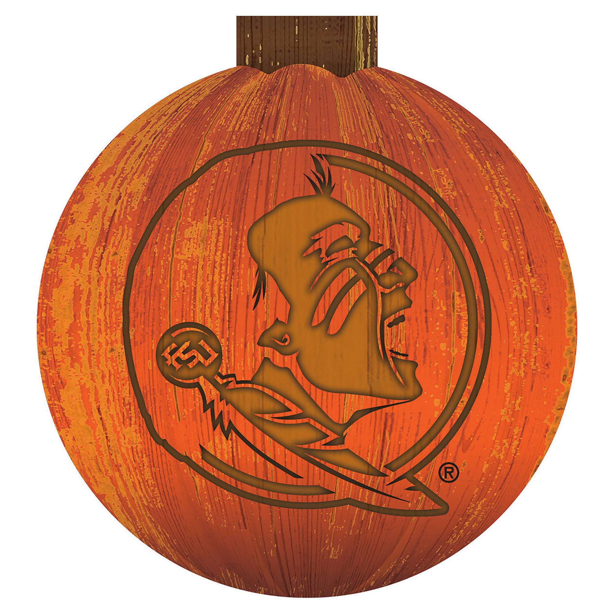 Fan Creations - Florida State Seminoles 12'' Pumpkin Sign - Orange