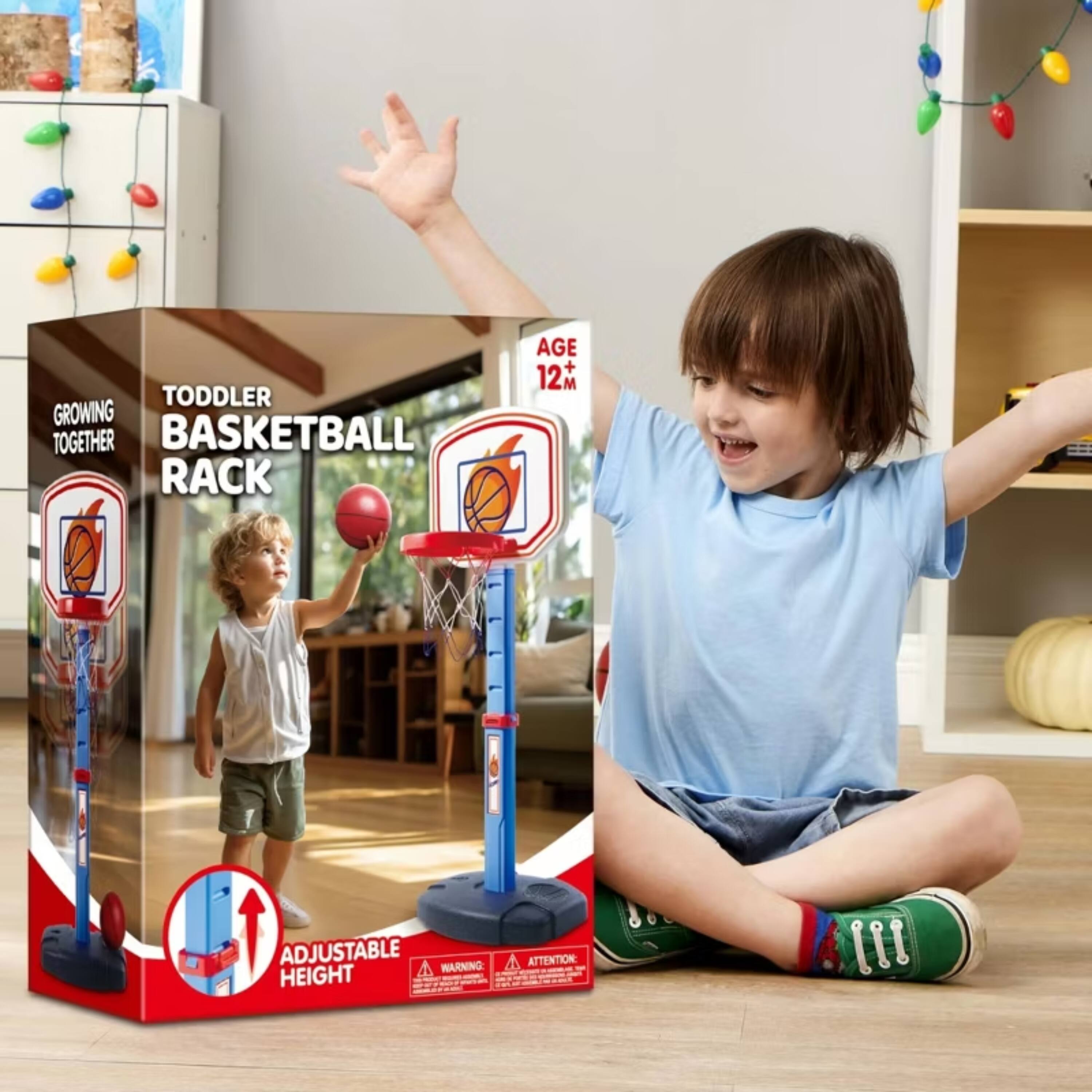 TODDLER GROWING TOGETHER BASKETBALL RACK AGE + 12M ADJUSTABLE HEIGHT ATTENTION