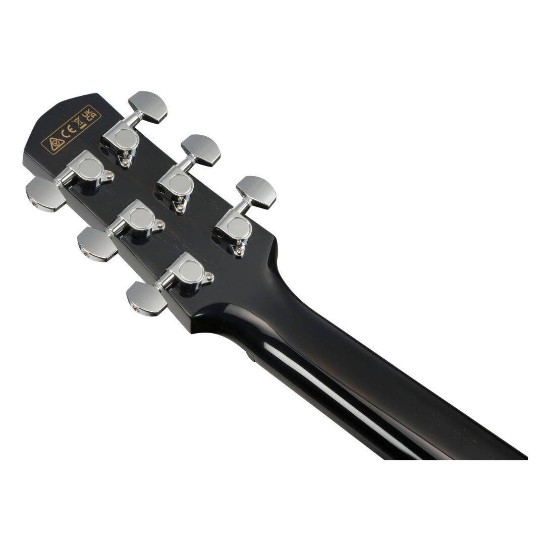 Left. Ibanez - Ibanez AAM340CE Rustic Black High Gloss AE Guitar.