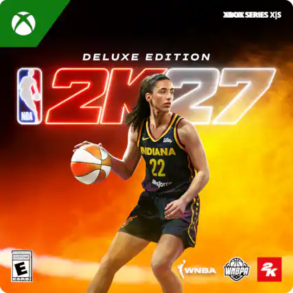 XBOX SERIES X|S
DELUXE EDITION
NBA 2K27
Lilly INDIANA 22
sasforce
EVERYONE
ESRB
WNBA
WNBA - E (Everyone)