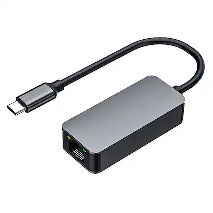 Front. Cubilan - Cubilan USB-C to Ethernet Adapter - Grey - Grey.