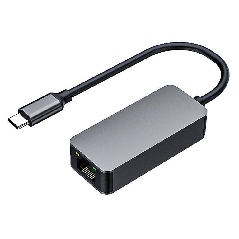 Front. Cubilan - Cubilan USB-C to Ethernet Adapter - Grey - Grey.