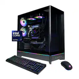 CyberPowerPC - Gaming Desktop - Intel Core Ultra 7 265F 2025 - NVIDIA GeForce RTX 5070 12GB - 16GB DDR5 Memory - 1TB SSD Storage - Black