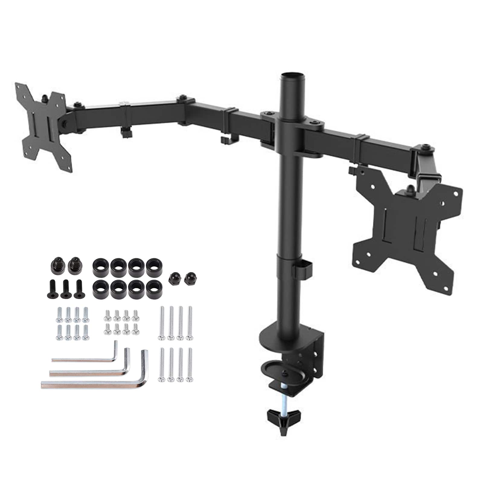 "Topteng - Dual Monitor Arm Mount – Gas Spring Full Motion Desk Stand for 17""-27"" LED LCD Screens, 2-9kg Capacity, VESA 75/100mm - Black" price history on PriceWatchPro