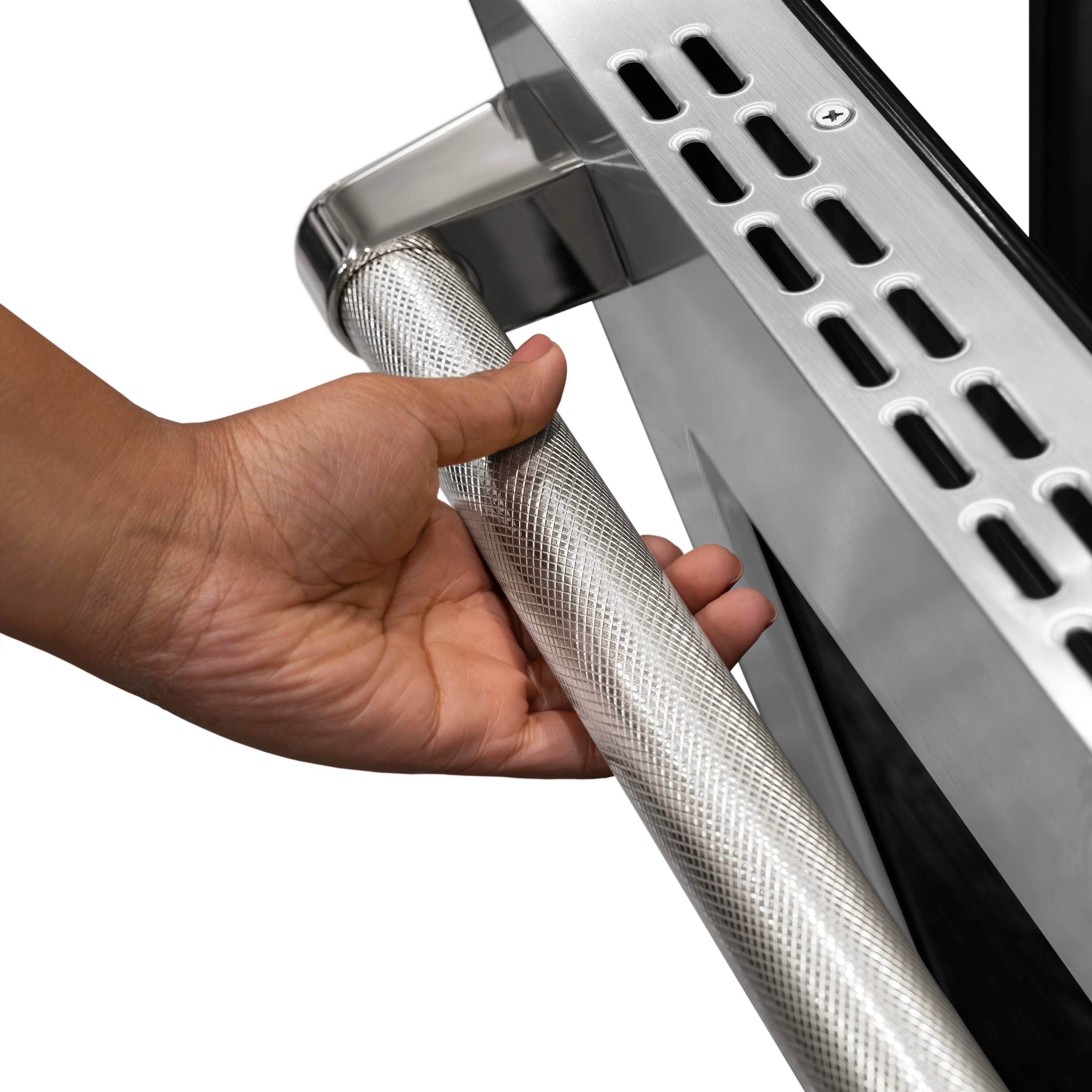 Alt View 2. ZLINE - ZLINE Autograph 36 in. 5.2 cu. ft. Freestanding Paramount Dual Fuel Range in Stainless Steel with Nickel Helix Handle - Stainless Steel.