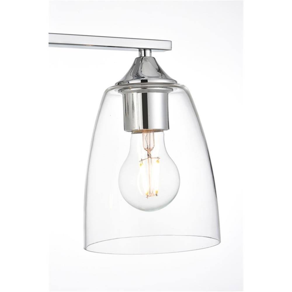 Alt View 2. Living District - Harris 4-Light Iron and Glass Bath Sconce - Chrome.